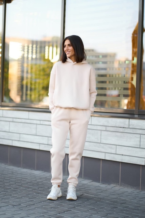 Warm women's tracksuit ENIGMA ivory